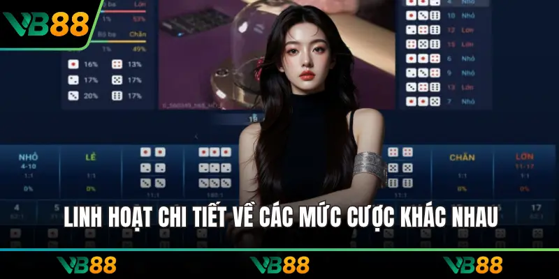 Linh hoạt chi tiết về các mức cược khác nhau